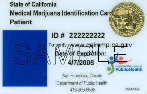 Sample Patient Medical Marijuana Identification Card