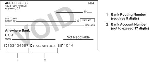 picture of blank check